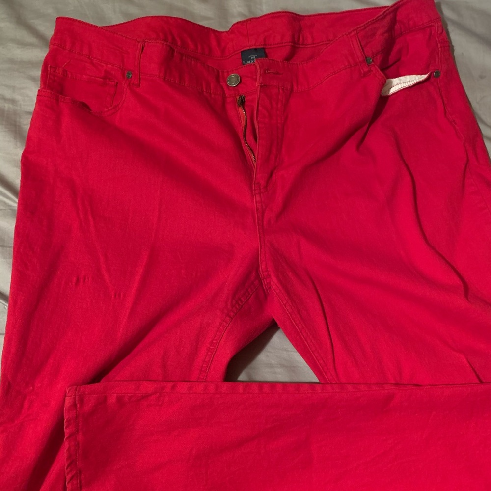 red jeans